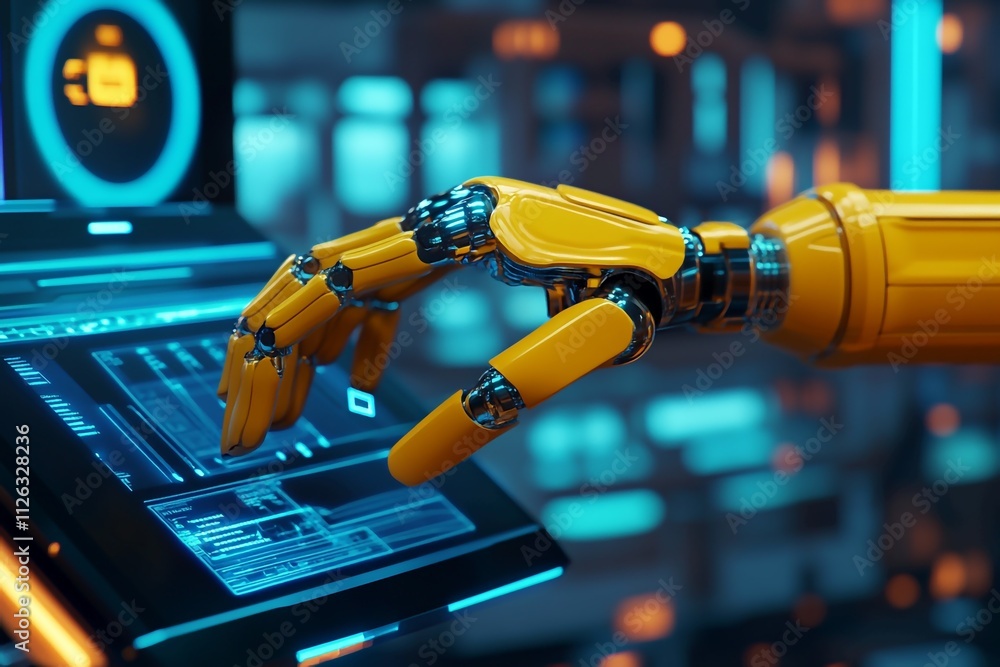 Robotic Arm Overlay illustration: Industrial Automation Tech Background Wallpaper 3d Robotic Arm Overlay illustration: Industrial Automation Tech Background Wallpaper 3d
