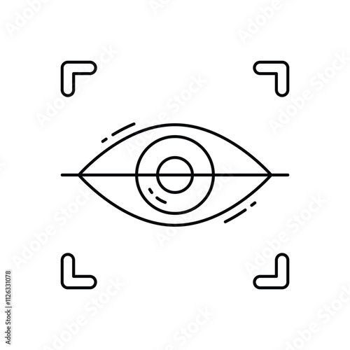 Eye scanner vector icon