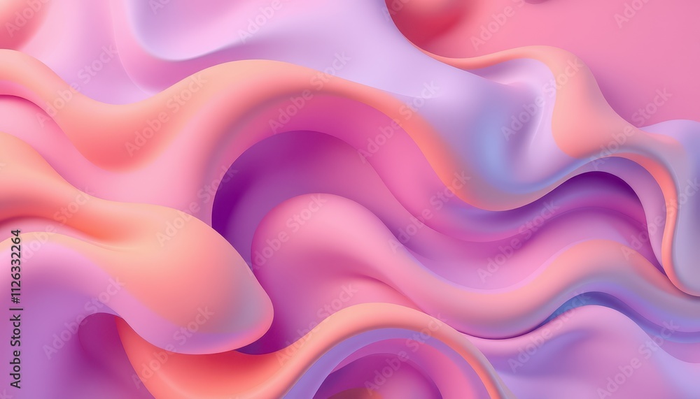 Obraz premium Abstract Pink and Purple Fluid Wave Design