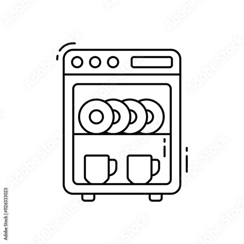 Dishwasher  vector icon