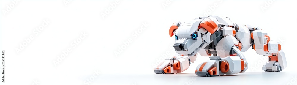 Robotic dog, white isolate background Robotic dog, white isolate background