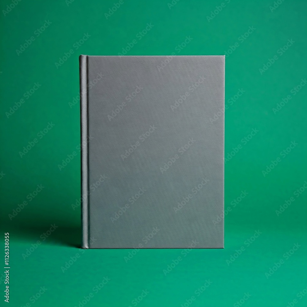 Simple Grey Book Cover Mockup for Branding Projects