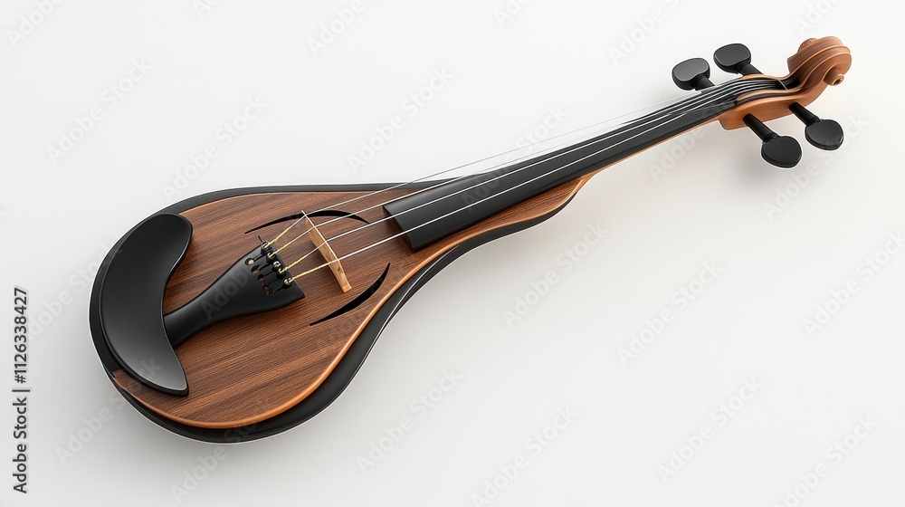 Fototapeta premium A wooden string instrument resembling a violin, designed for playing music.
