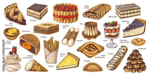 Most popular pastry types all over the world photo