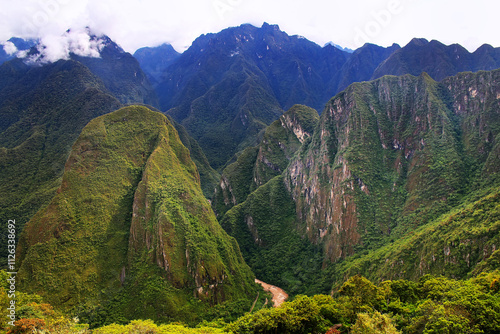 Urubamba River valley near Machu Picchu in Peru