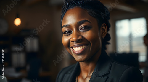 Bright Professional Woman in Modern Office