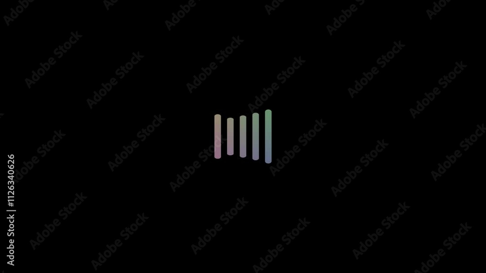 Abstract wave motion equalizer. Digital interface element. Seamless loop Abstract wave motion equalizer. Digital interface element. Seamless loop
