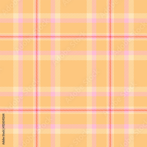 Business background tartan pattern, backdrop texture seamless check. Delicate fabric textile vector plaid in orange and moccasin colors.