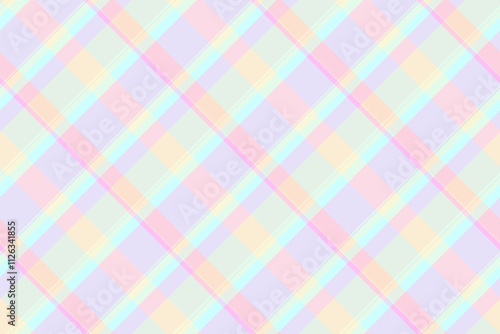 Tissue pattern vector check, velvet texture fabric seamless. Scottish plaid tartan textile background in light and white colors.