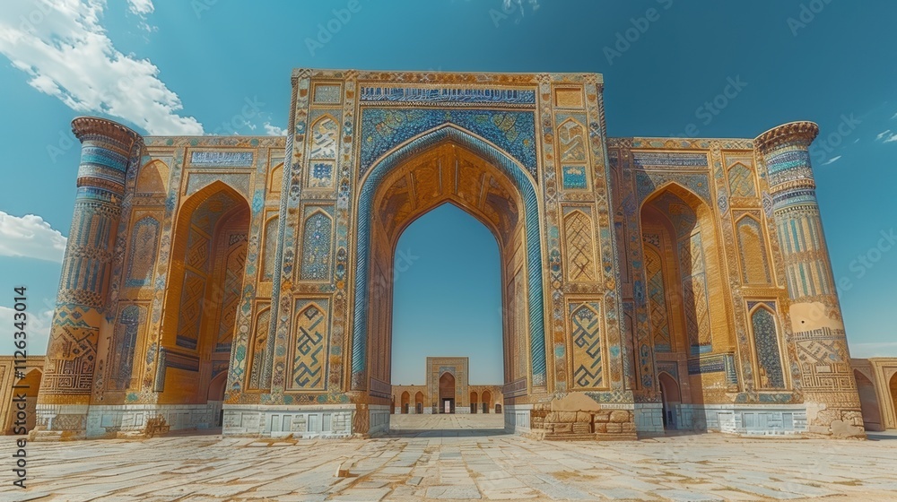 Obraz premium Samarkand Registan Square Ancient Architecture Uzbekistan Travel
