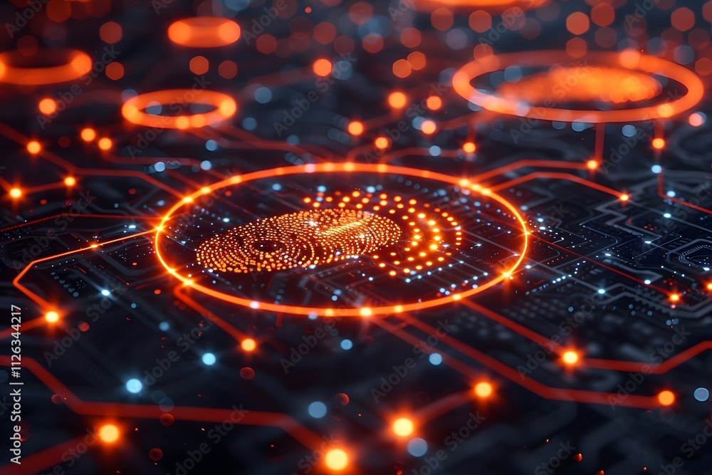 Futuristic Digital Fingerprint Technology for Cybersecurity and Data Protection Futuristic Digital Fingerprint Technology for Cybersecurity and Data Protection