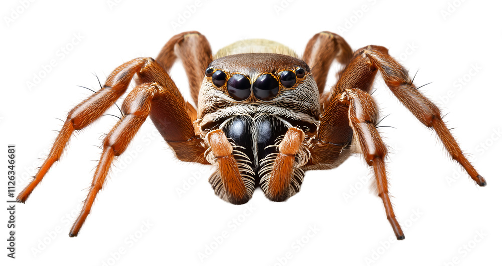 A solo spider isolated on a transparent background. A solo spider isolated on a transparent background.