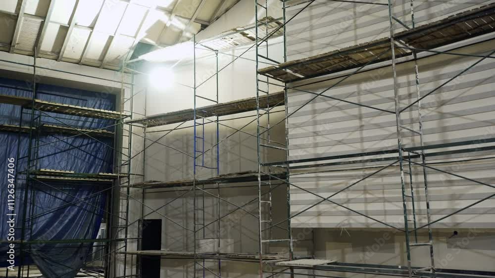 Scaffolding on the construction site Scaffolding on the construction site