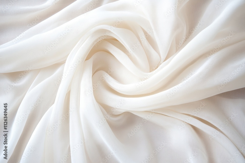 Obraz premium Luxurious ivory white sheer curtains adding elegance and sophistication to any room decor.