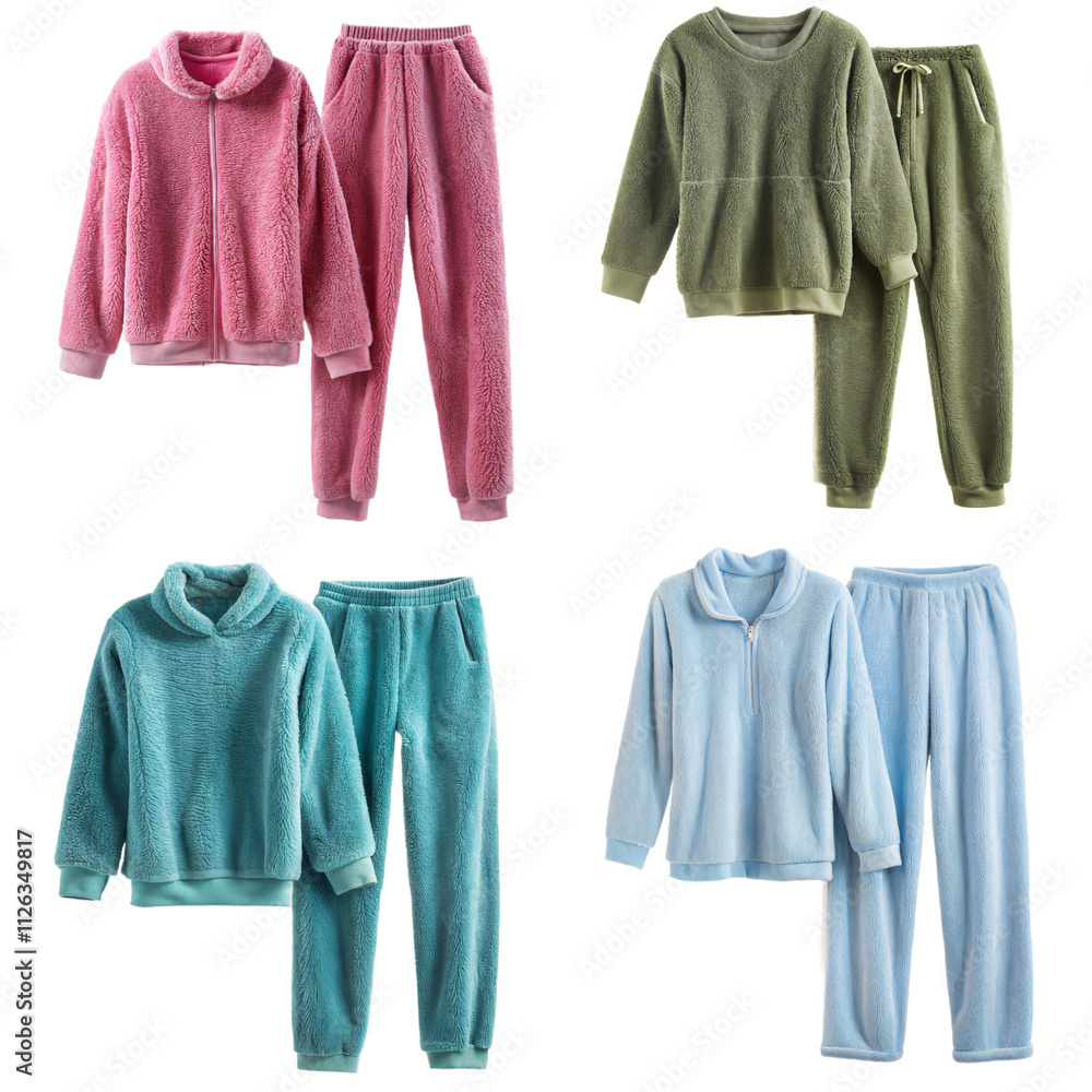 Fuzzy fleece warm sweater set for winter. Ultimate comfort and style for women. Transparent background PNG Fuzzy fleece warm sweater set for winter. Ultimate comfort and style for women. Transparent background PNG