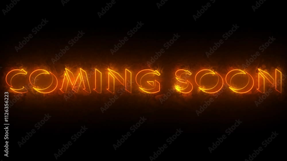 Movie Trailer Coming Soon Text Reveal in 4K. Neon-colored Coming Soon ...