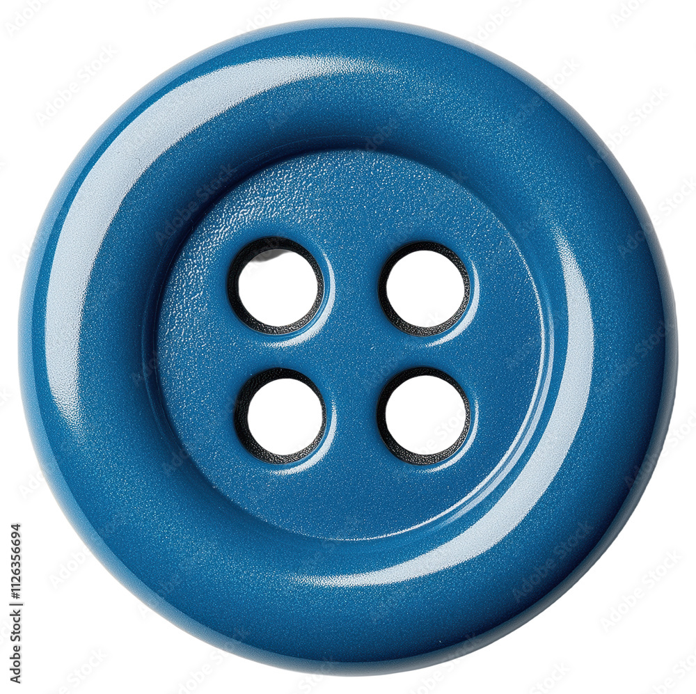 PNG Large blue button with four holes