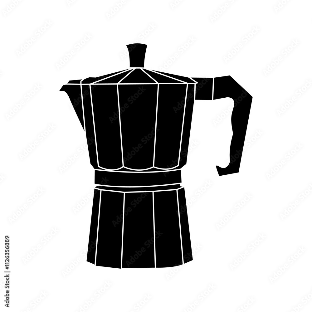 coffee pot vector icons on a white background coffee pot vector icons on a white background