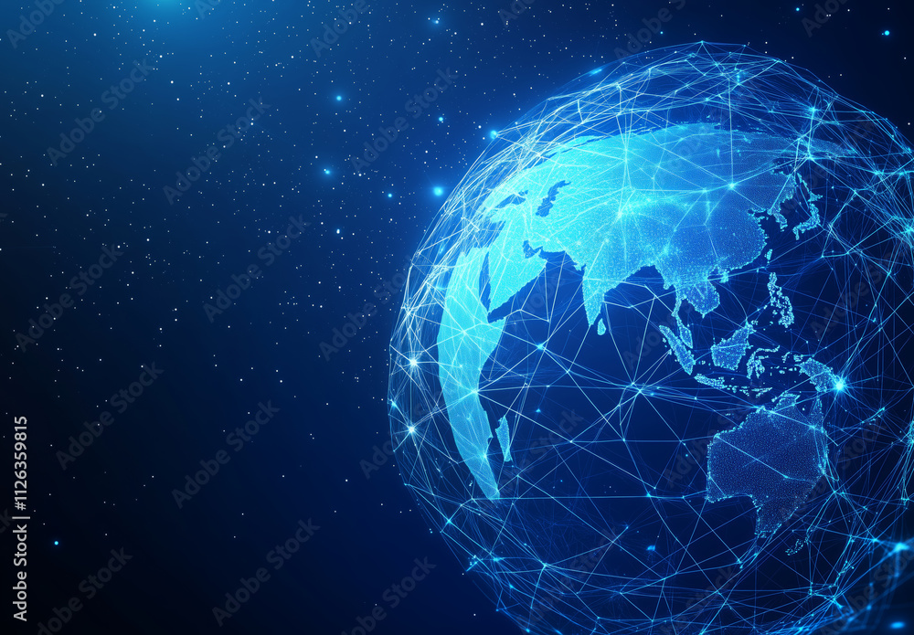Visualizing the interconnected globe highlighting Asia and the network of connections