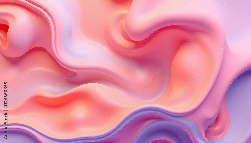 Obraz premium Abstract Pink Purple Fluid Wave Swirls Design