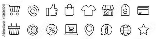 Shopping icon set. Shopping icons