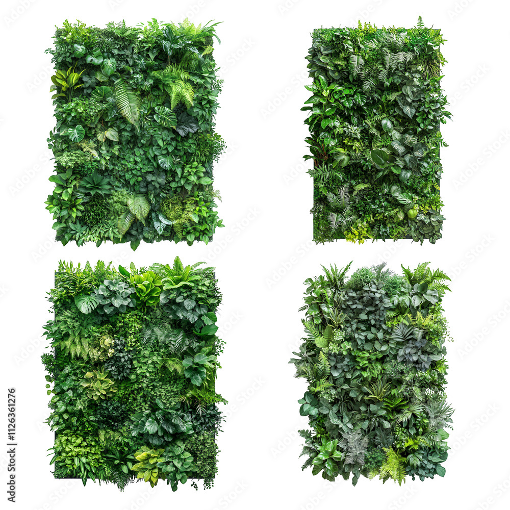 Obraz premium Vertical Greenery Walls Lush Indoor Plants, Nature Designs