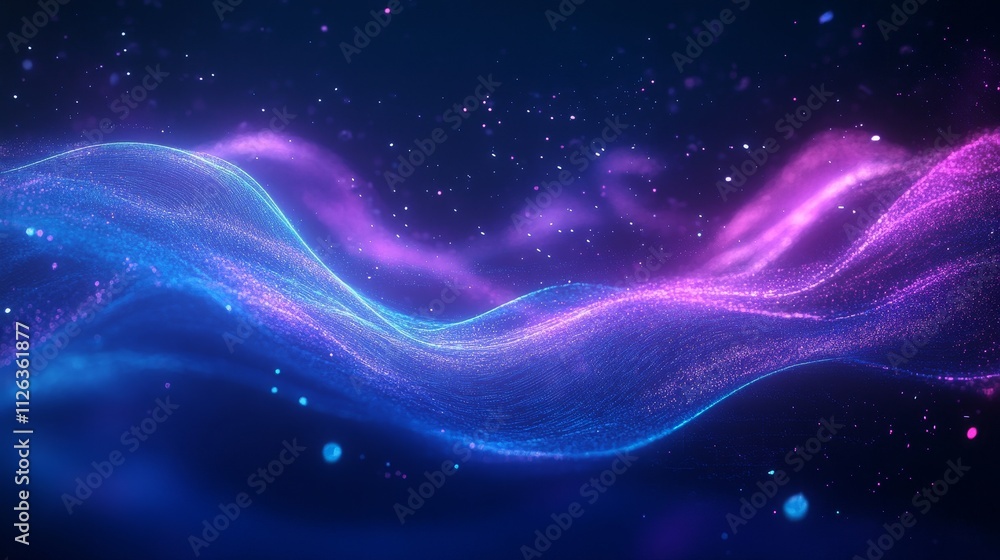 Abstract bright wave colors, fantasy neon lights purple blue, digital swirl art Abstract bright wave colors, fantasy neon lights purple blue, digital swirl art