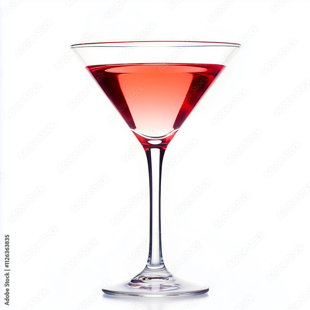 Glass of red liquid in a martini glass Glass of red liquid in a martini glass