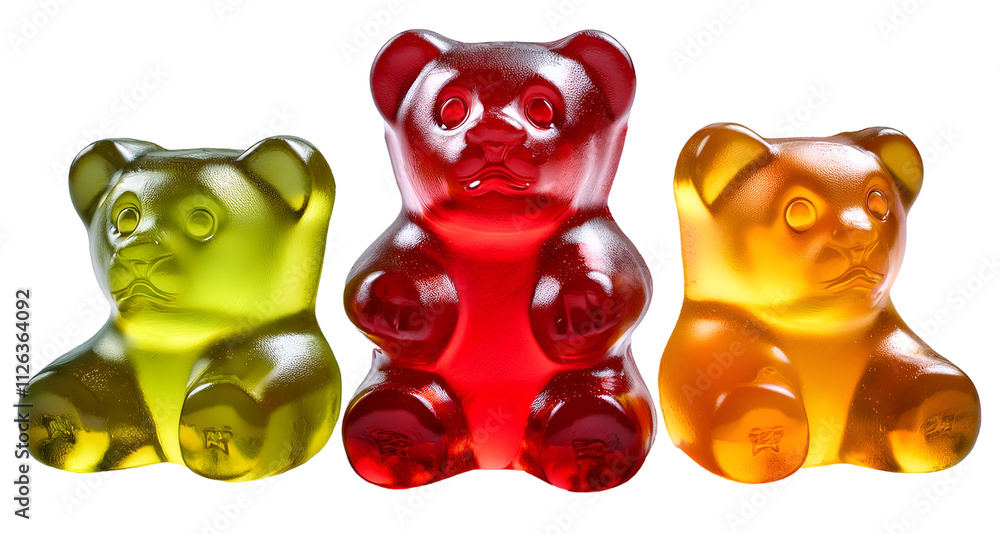 Colorful gelatin gummy bears candy Colorful gelatin gummy bears candy