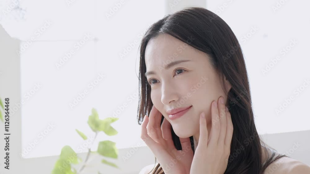 笑顔の女性（美容・スキンケア）