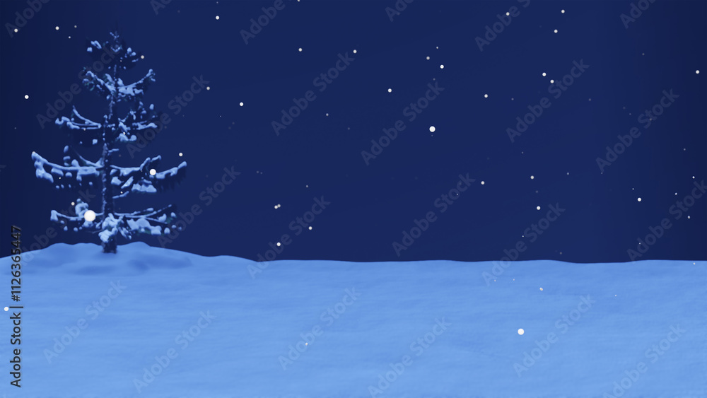 Fototapeta premium Winter snowy landscape 8k
