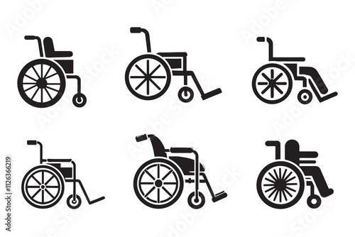 Wheel Chair silhouette illustration
