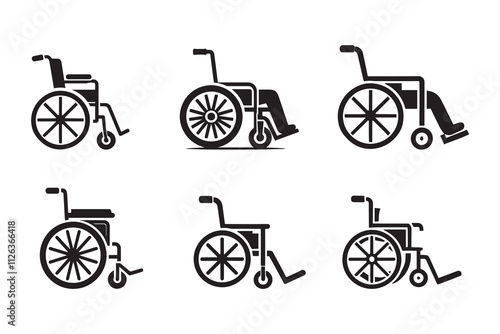 Wheel Chair silhouette illustration
