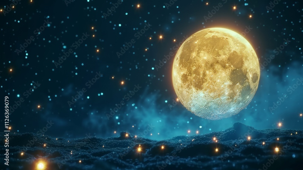 glowing moonlit field of flowers, each petal shimmering like tiny stars glowing moonlit field of flowers, each petal shimmering like tiny stars