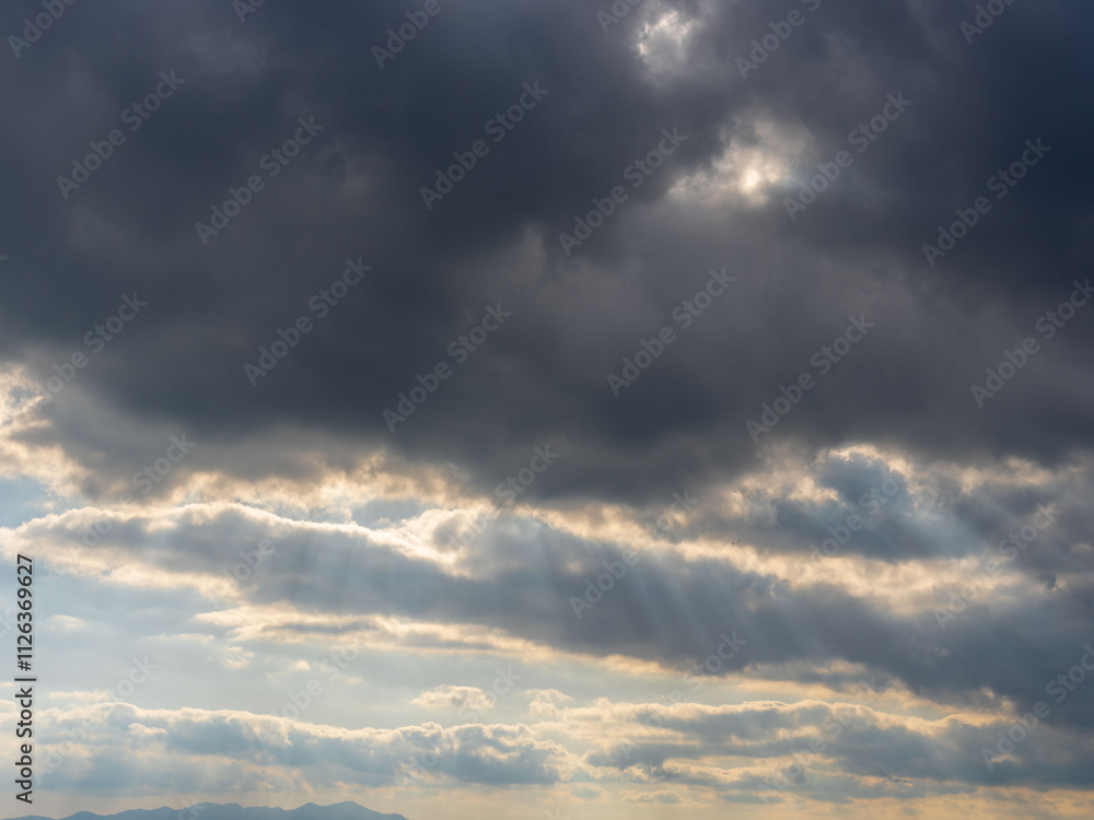 冬の青空と白い雲35