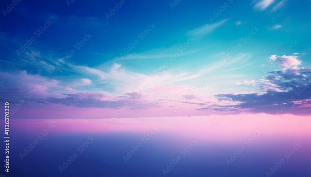 Obraz premium Soft sky background with fog and clouds 