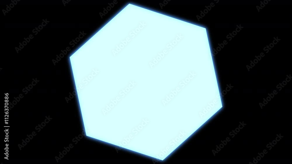 Hexagon Geometric Patterns Spinning L Glowing Blue Animation Loop Hexagon Geometric Patterns Spinning L Glowing Blue Animation Loop