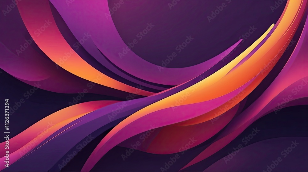 Abstract Digital Artwork with Flowing Curved Shapes in Vibrant Colors and Dynamic Composition Abstract Digital Artwork with Flowing Curved Shapes in Vibrant Colors and Dynamic Composition