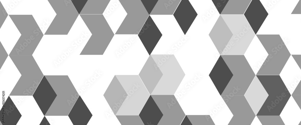 Vector Minimal cubes geometric tile and mosaic wall grid backdrop hexagon technology wallpaper background. Vector Minimal cubes geometric tile and mosaic wall grid backdrop hexagon technology wallpaper background.