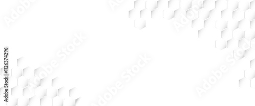 Vector hexagons pattern. Geometric abstract background with simple hexagonal elements. Medical, technology or science design