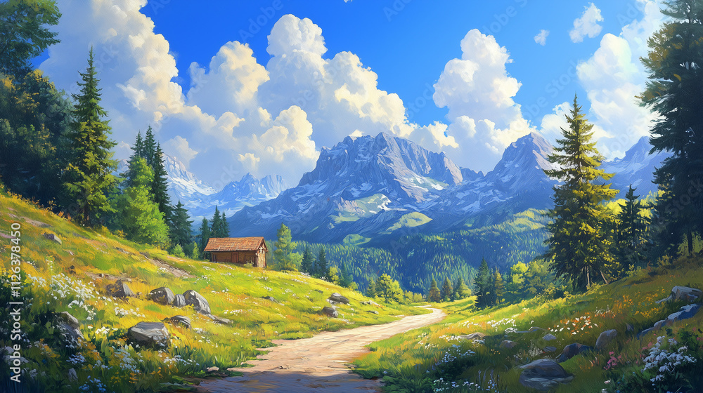 Fototapeta premium landscape countryside