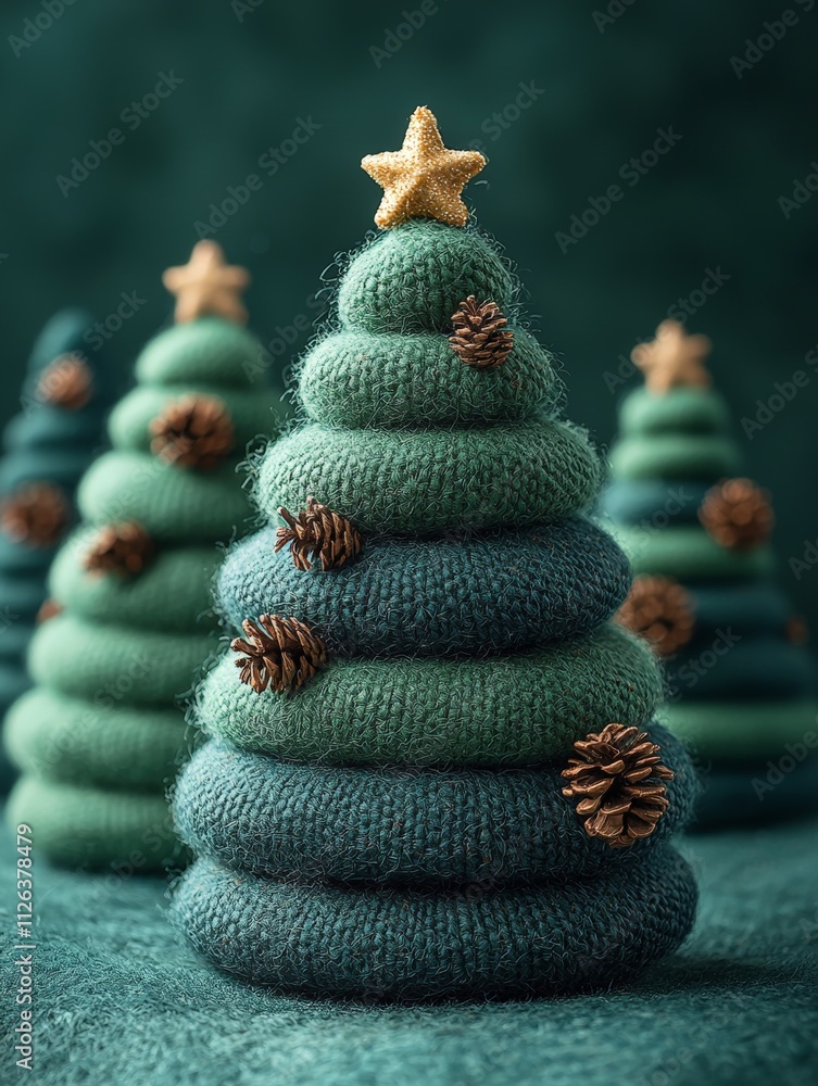 a green felt style christmas tree a green felt style christmas tree