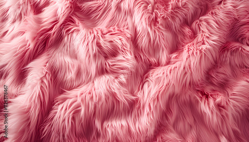 Texture of faux fur as background, top view