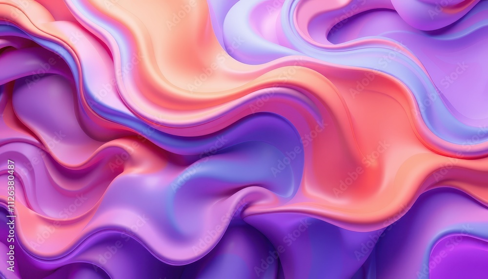 Obraz premium Abstract Pastel Swirls Fluid Design Art