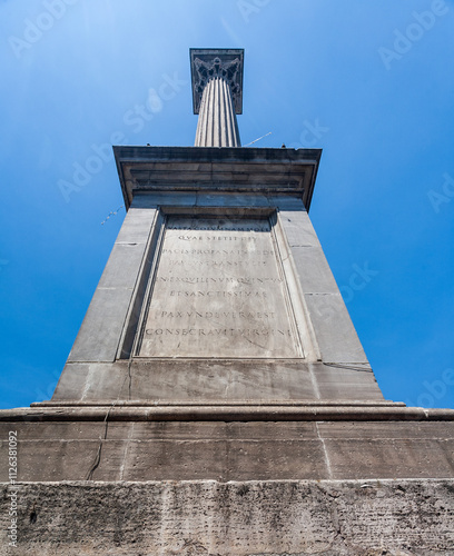 View of the Historic Column on Piazza Di Santa Maria Maggiore in Rome photo