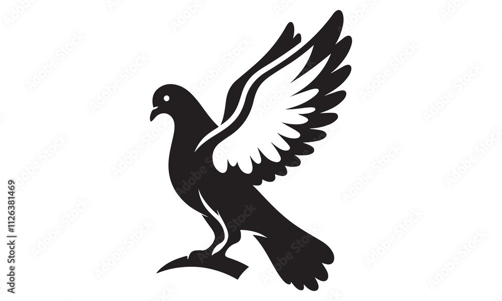 Obraz premium White Dove of Peace Vector Illustration