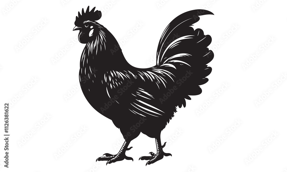 Cartoon cockerel vector illustration isolated on white background Cartoon cockerel vector illustration isolated on white background