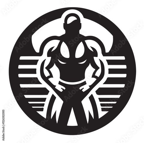 Wrestling logo silhouette vector illustration