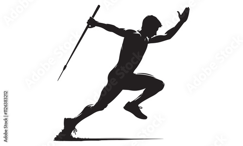 Silhouettes of athletes and sports activities including golf, swordplay, skiing, and hockey