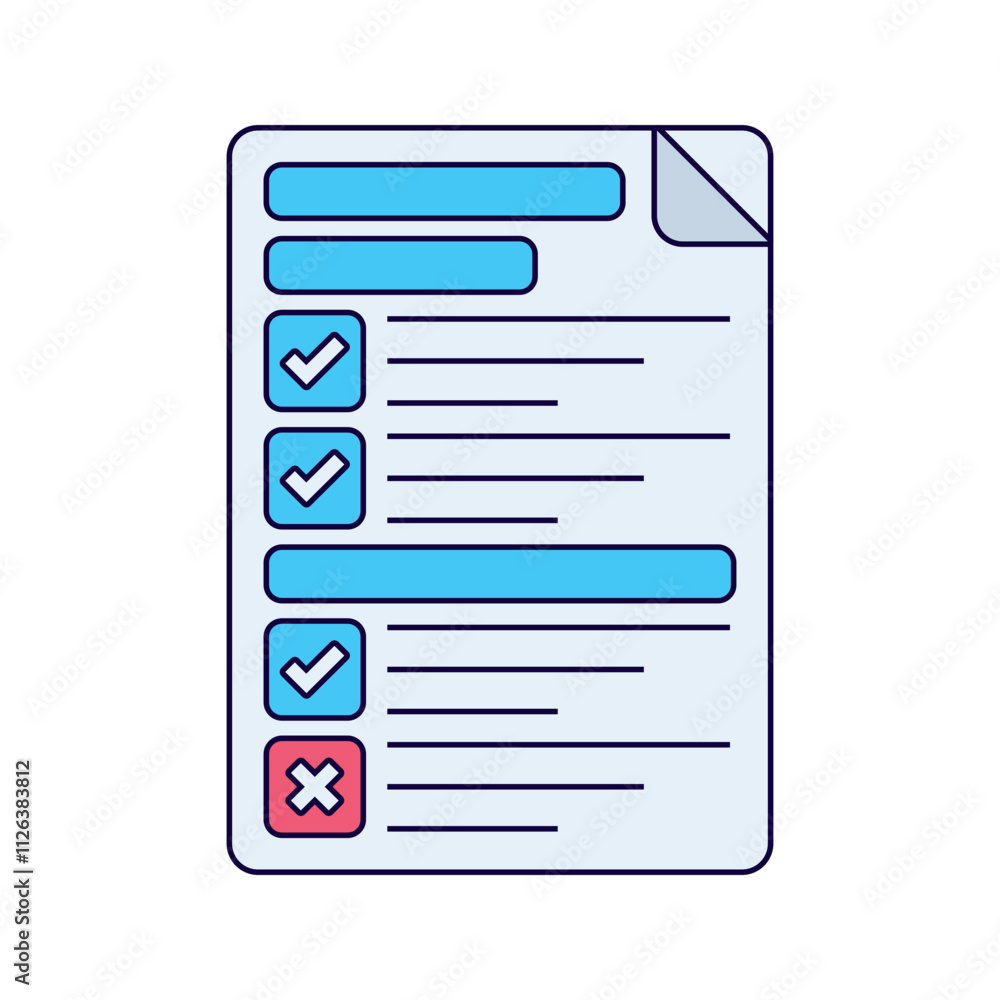 task document Iconillustration Perfect for business, planning, or management themes. Clean and colorful design. task document Iconillustration Perfect for business, planning, or management themes. Clean and colorful design.